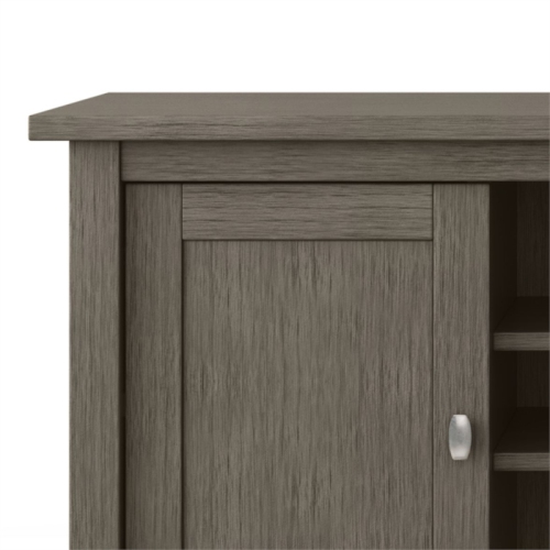 Simpli Home Warm Shaker Wood 47" Transitional TV Media Stand in Farmhouse Gray For TVs up to 50"