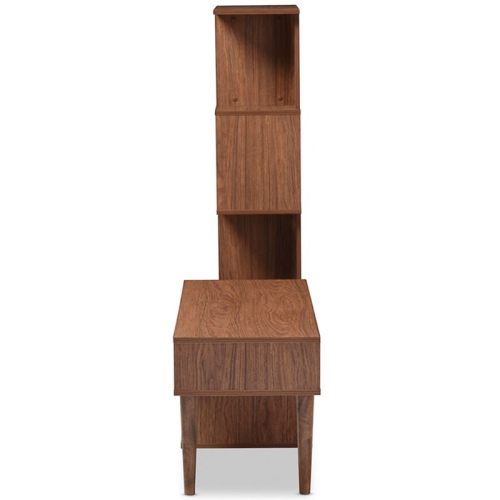 Baxton Studio Haversham Entertainment Center in Dark Walnut