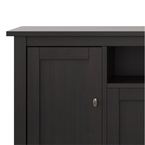 Simpli Home Warm Shaker Wood 72" Transitional TV Media Stand in Hickory Brown For TVs up to 80"