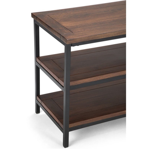 Skyler 60" W SOLID WOOD TV Media Stand in Dark Cognac Brown For TVs up to 65"