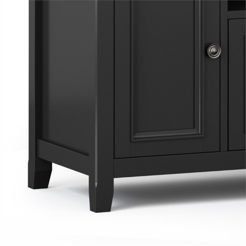 Simpli Home Amherst 72" Solid Wood TV Stand in Black