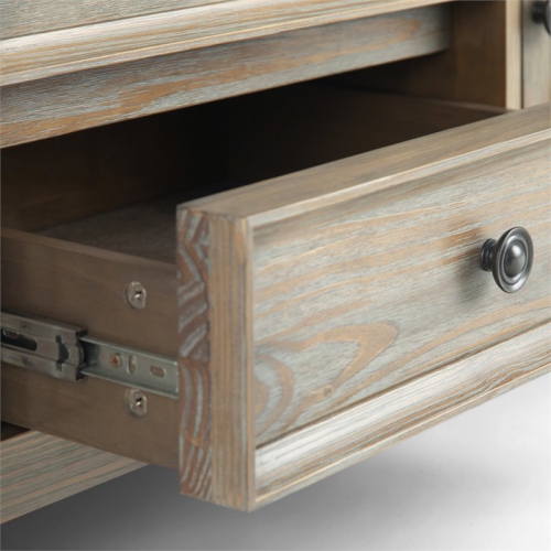 Simpli Home Amherst 72" TV Stand in Distressed Gray