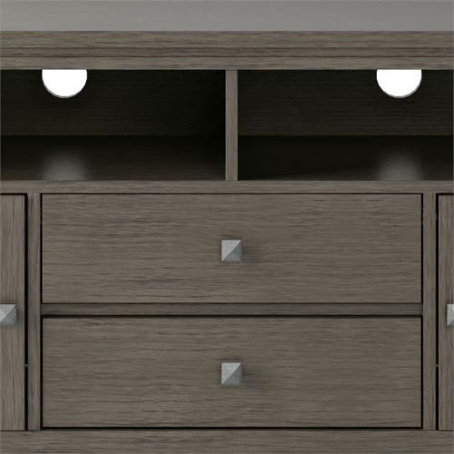 Simpli Home Cosmopolitan Solid Wood Extra Wide 72" TV Stand - Farmhouse Gray