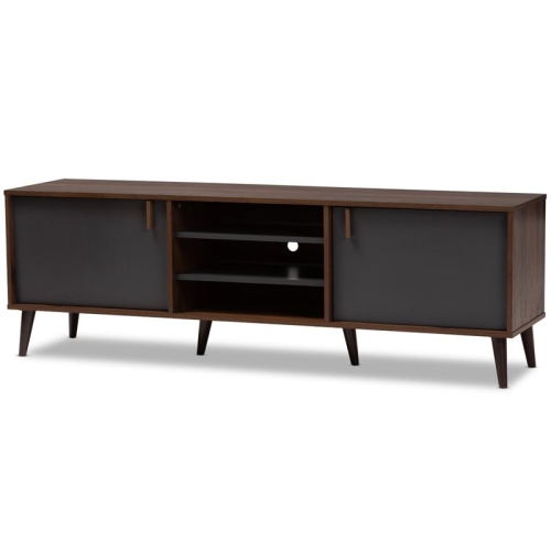 BOWERY HILL  Modern Tv Stand In And Dark Grey In Brown