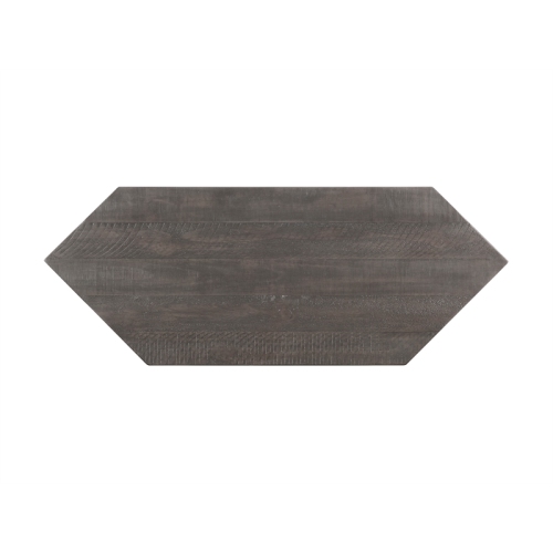 Bowery Hill Rustic Corner 50" Solid Wood TV Stand in Gray