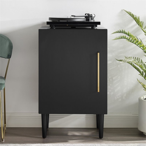 Crosley Everett Record Player Stand in Matte Black