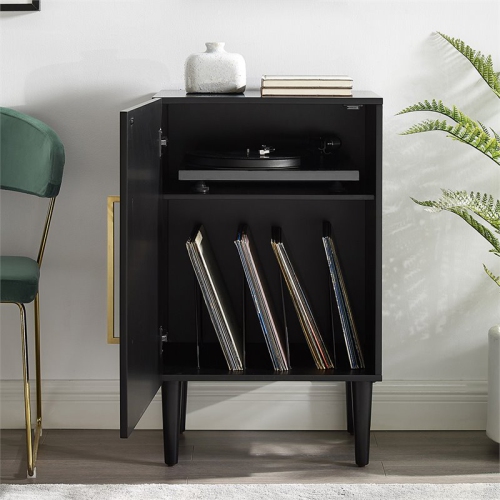 Crosley Everett Record Player Stand in Matte Black