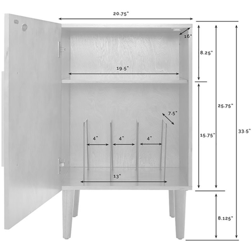 Crosley Everett Record Player Stand in Acorn