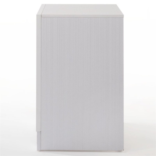 ACME Naima Square Wood 3-Drawers Bedroom Nightstand in White