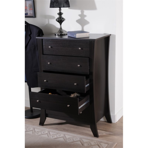 Furniture of America Arango Contemporary Wood 5-Drawer Chest in Espresso