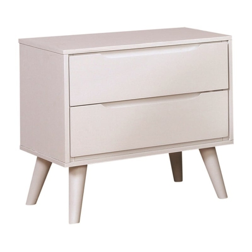 Bowery Hill 2 Drawer Nightstand in White