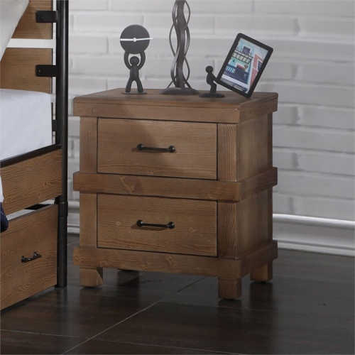 ACME FURNITURE  Adams Nightstand In Antique Oak