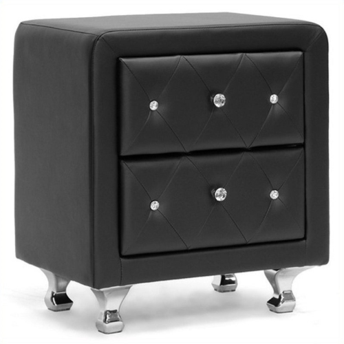 BAXTON STUDIO  Stella Nightstand In Black