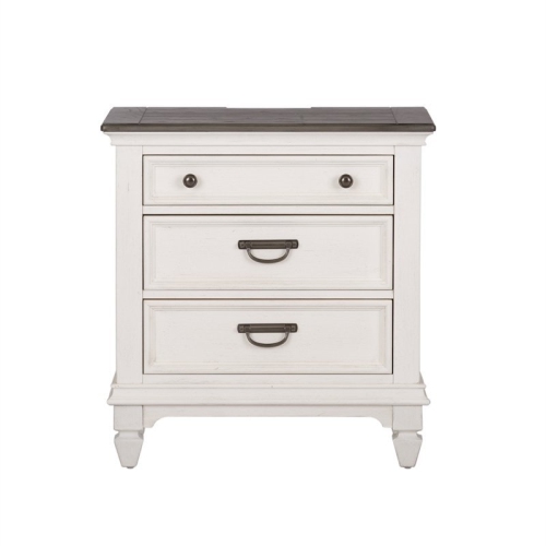 LIBERTY FURNITURE Allyson Park White Night Stand W/ Charging Station