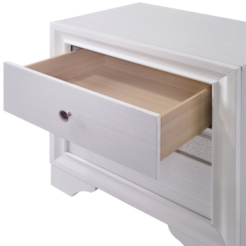 Furniture of America Laren Contemporary Solid Wood 3-Drawer Nightstand in White