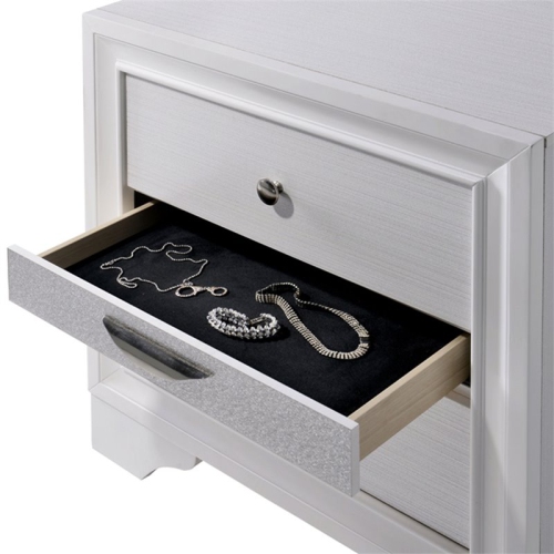 Furniture of America Laren Contemporary Solid Wood 3-Drawer Nightstand in White