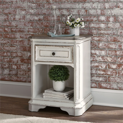 Magnolia Manor White 1 Drawer Night Stand