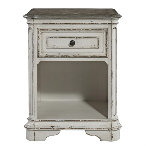 Magnolia Manor White 1 Drawer Night Stand