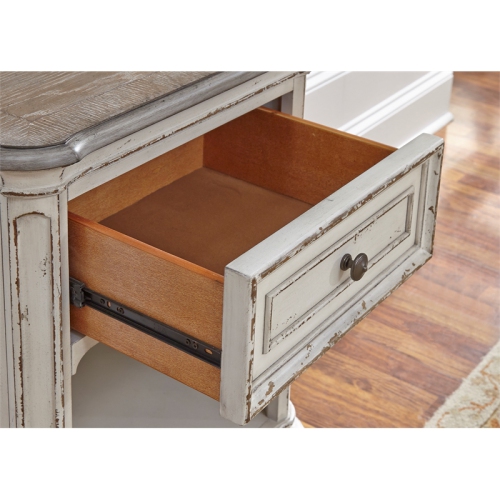 Magnolia Manor White 1 Drawer Night Stand