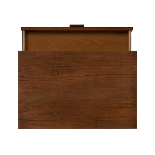 Linon Moore Four Drawer Wood Chest in Walnut