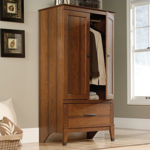 Sauder Carson Forge Armoire in Washington Cherry