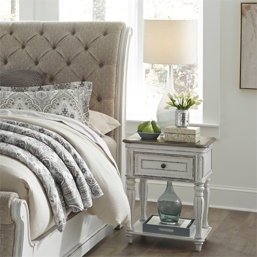 LIBERTY FURNITURE  Magnolia Manor Leg Night Stand In White