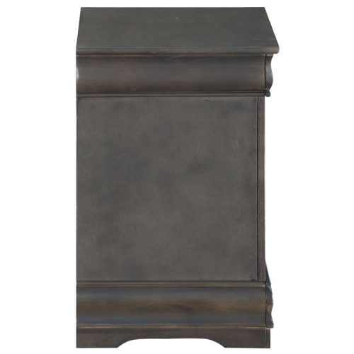 ACME Louis Philippe Nightstand in Dark Gray