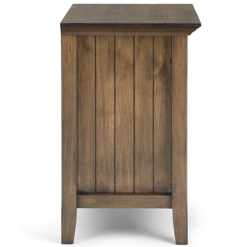 Simpli Home Acadian Wood 24" Transitional Bedside Nightstand Table in Rustic Natural Brown