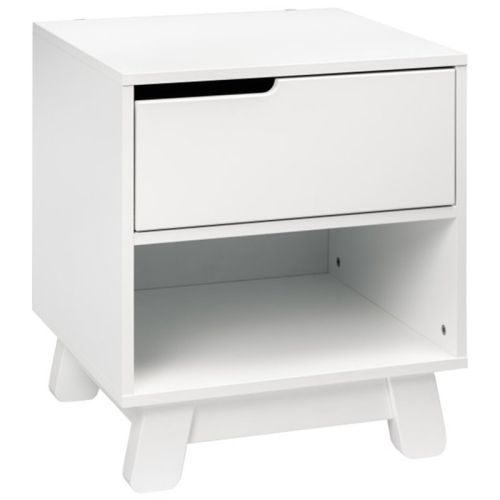 BABYLETTO  Hudson 1 Drawer Kids Nightstand In White