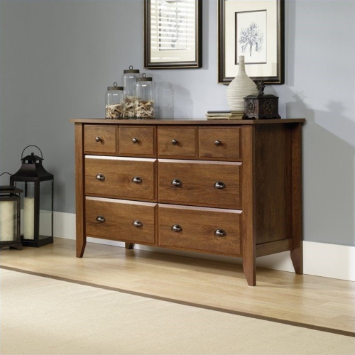 SAUDER  Shoal Creek 6 Drawer Dresser In Oiled Oak