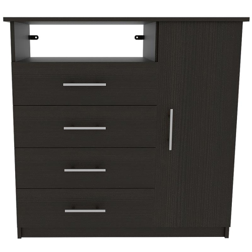 Bowery Hill Contemporary 4 Drawer Dresser in Espresso