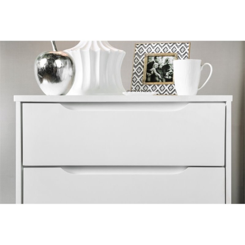 Furniture of America Belkor Mid-Century Modern Wood 2-Drawer Nightstand in White