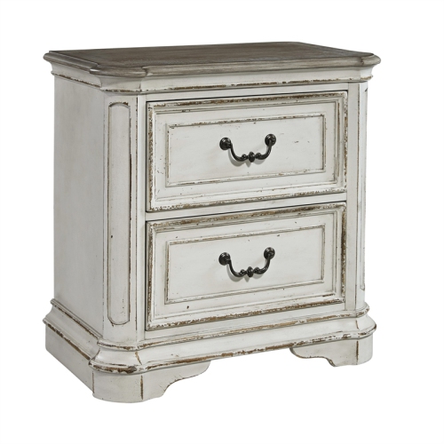 Magnolia Manor White 2 Drawer Night Stand