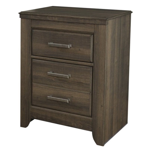 Bowery Hill Signature Design by 2-Drawer Nightstand in Dark Brown