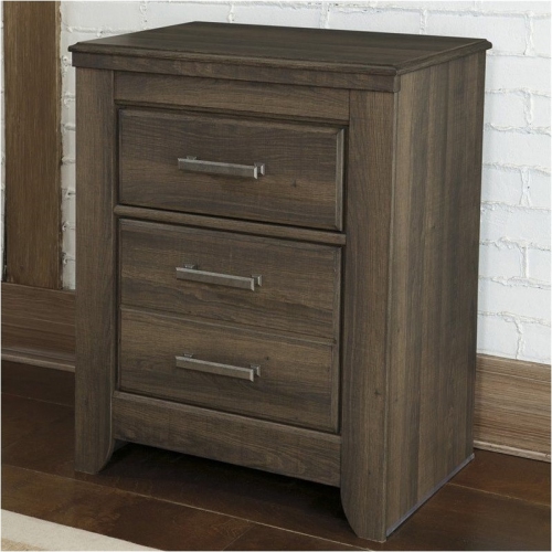 Bowery Hill Signature Design by 2-Drawer Nightstand in Dark Brown