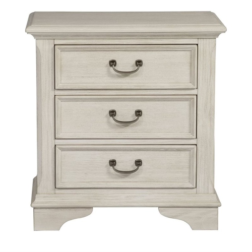 LIBERTY FURNITURE Bayside White 3 Drawer Night Stand