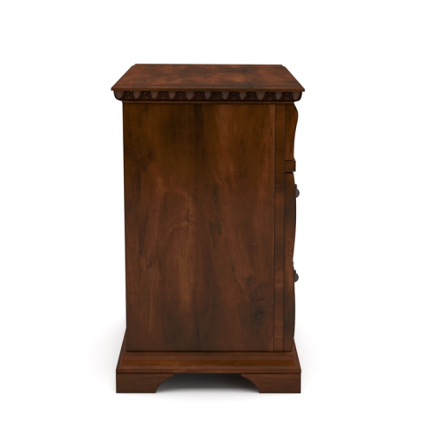 Furniture of America Oulette Transitional Wood 3-Drawer Nightstand in Cherry