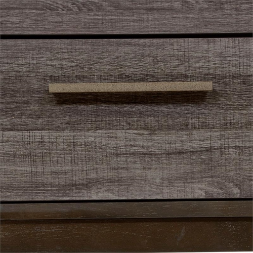 Bowery Hill 2-Drawer Contemporary Wood Nightstand in Antique Gray