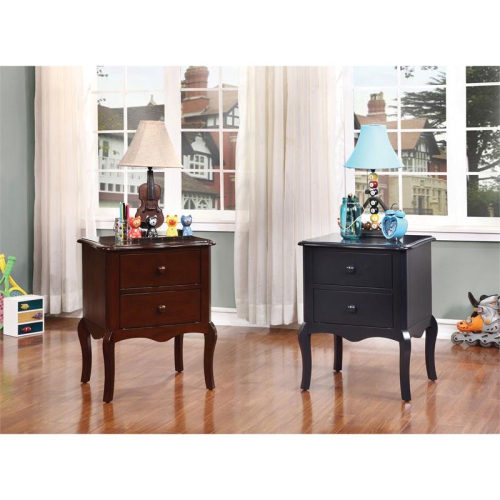 Furniture of America Torrez Traditional Wood 2-Drawer Nightstand in Blue