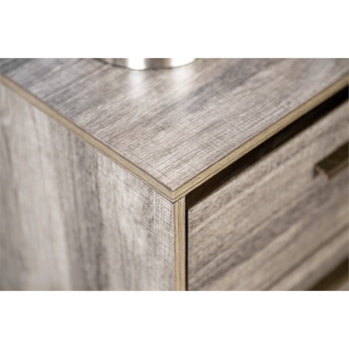 Furniture of America Charlsie Solid Wood 2-Drawer Nightstand in Antique Gray