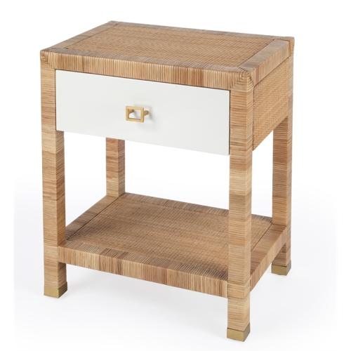 BUTLER SPECIALTY  Corfu 1 Drawer Natural Raffia Nightstand