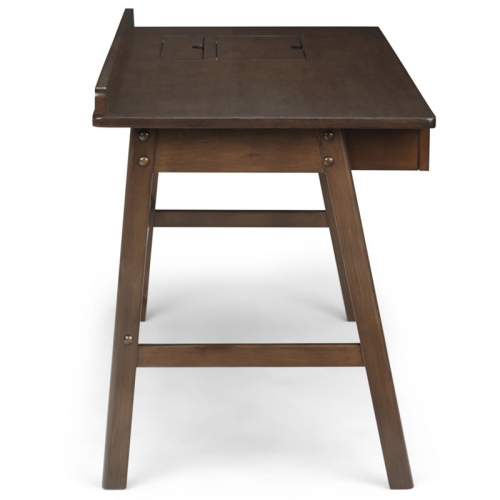 Simpli Home Rylie Solid Wood Transitional 60 " Desk in Natural Aged Brown