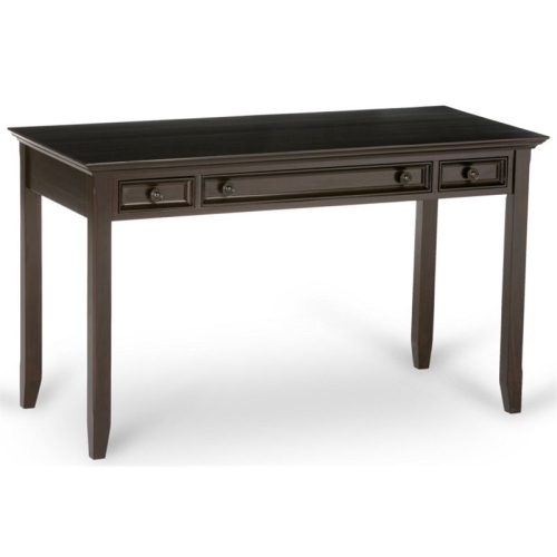Simpli Home Amherst Solid Wood Desk in Hickory Brown