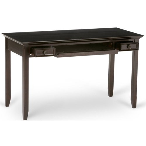 Simpli Home Amherst Solid Wood Desk in Hickory Brown
