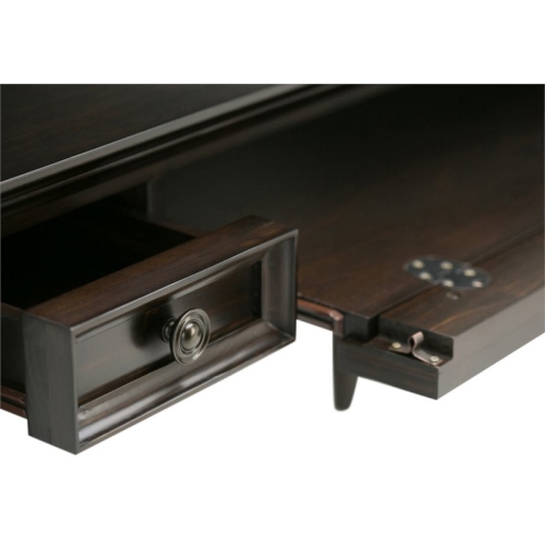 Simpli Home Amherst Solid Wood Desk in Hickory Brown