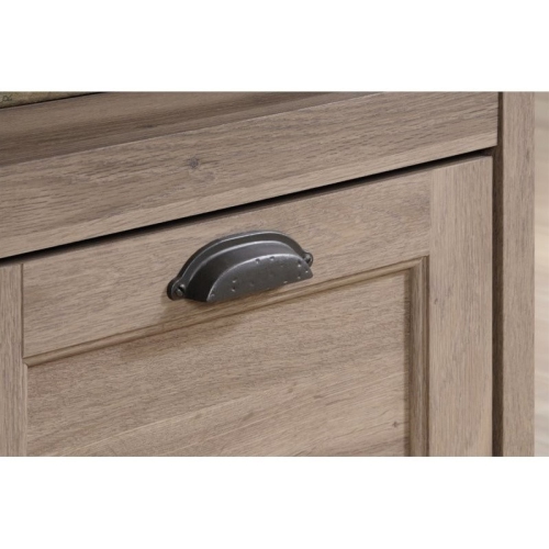 Barrister Lane 2 Piece Executive Desk and Lateral File Cabinet Set in Salt Oak