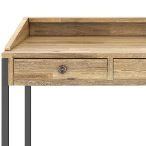 Simpli Home Ralston 60" Solid Wood Modern Computer Desk in Distressed Wheat