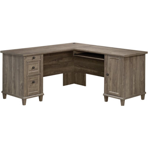 Sauder Hammond Contemporary Wood L-Shape Computer Desk in Emery Oak