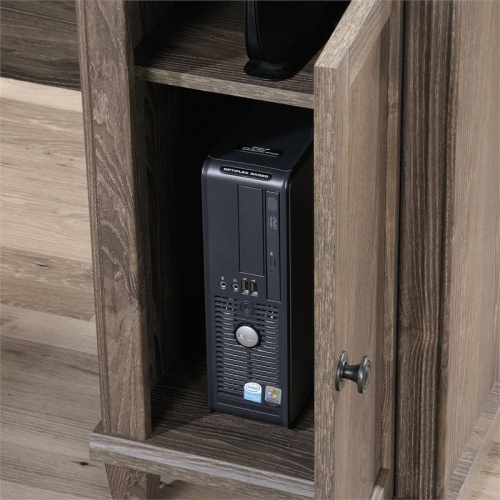 Sauder Hammond Contemporary Wood L-Shape Computer Desk in Emery Oak