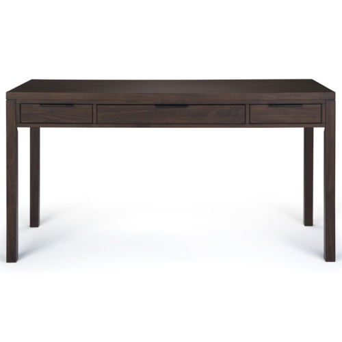 Simpli Home Hollander Solid Wood Contemporary 60 " Desk in Warm Walnut Brown